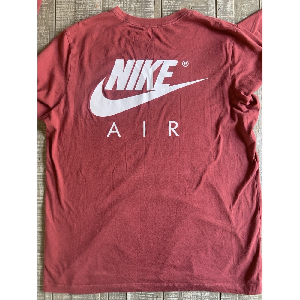 Nike Tee Get Over Your Fear Of Heights' Long-Sleeve T-Shirt Burgundy Red Large‎